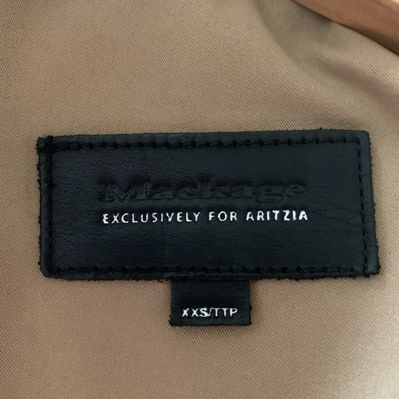 MACKAGE KENYA LEATHER JACKET- Color Nude XXS - Picture 4 of 6